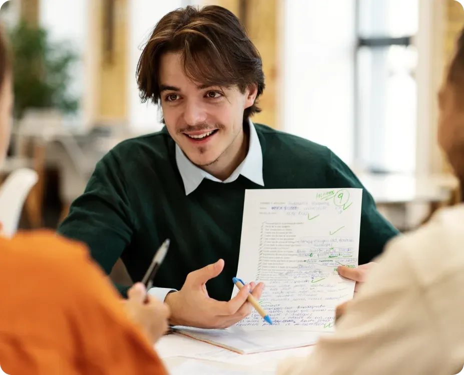Students at Stepful College studying together