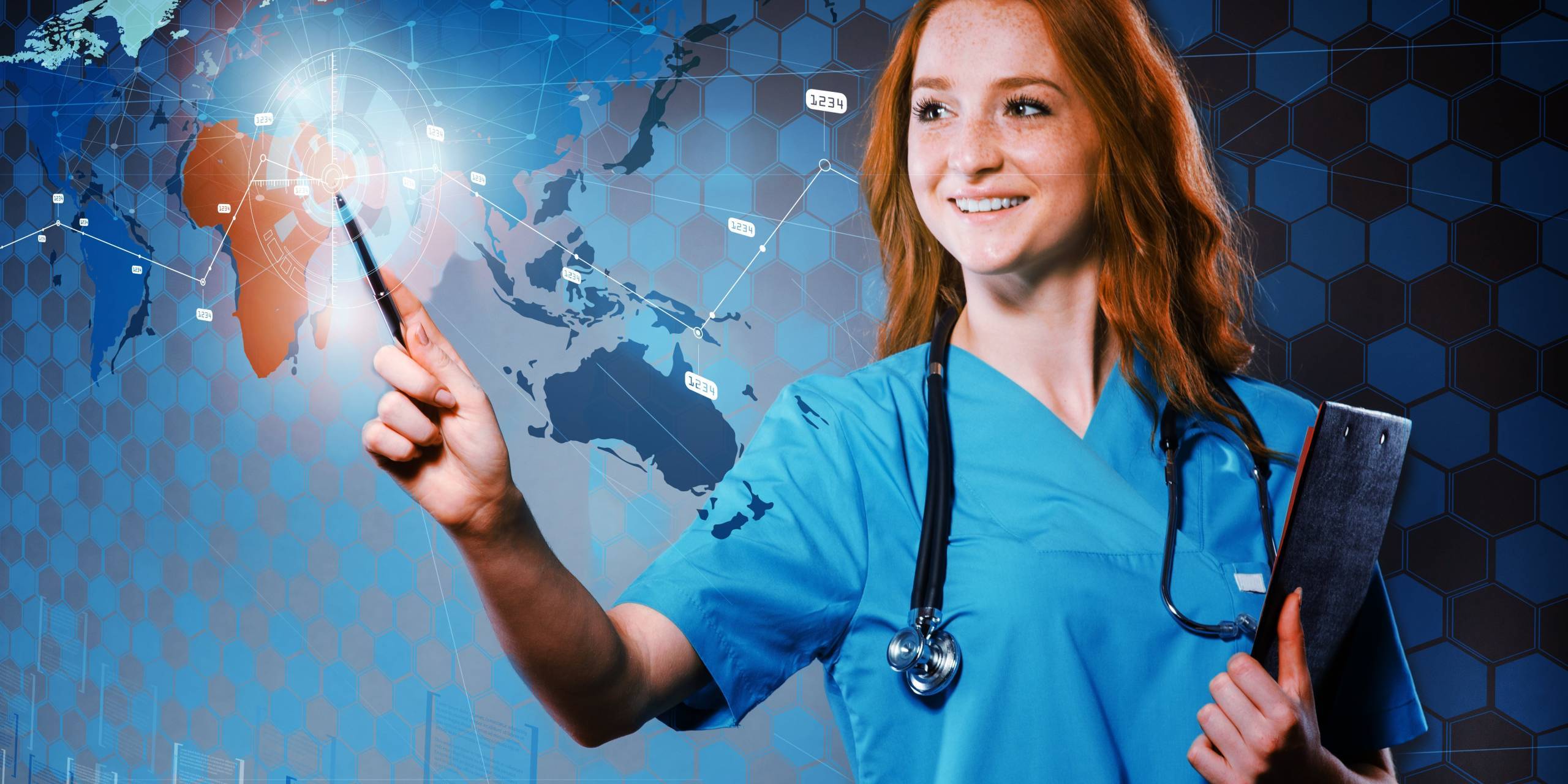 traveling nurse with map